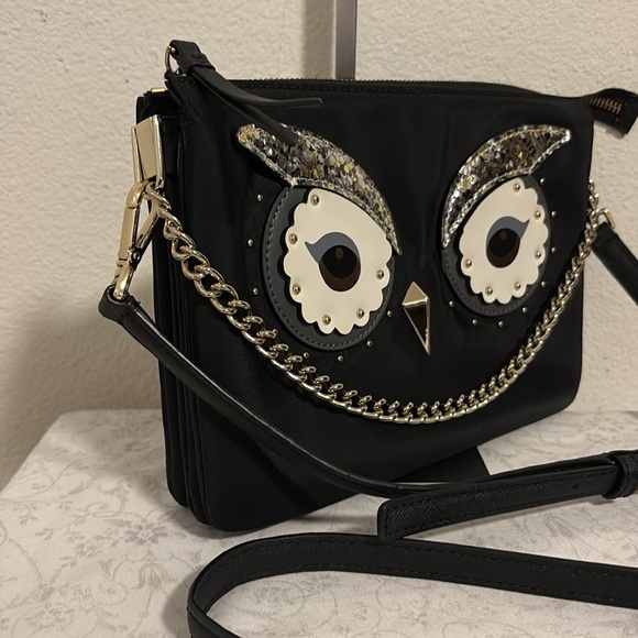 Kate Spade Novelty Owl Design Nylon Crossbody Bag - Picture 4 of 10